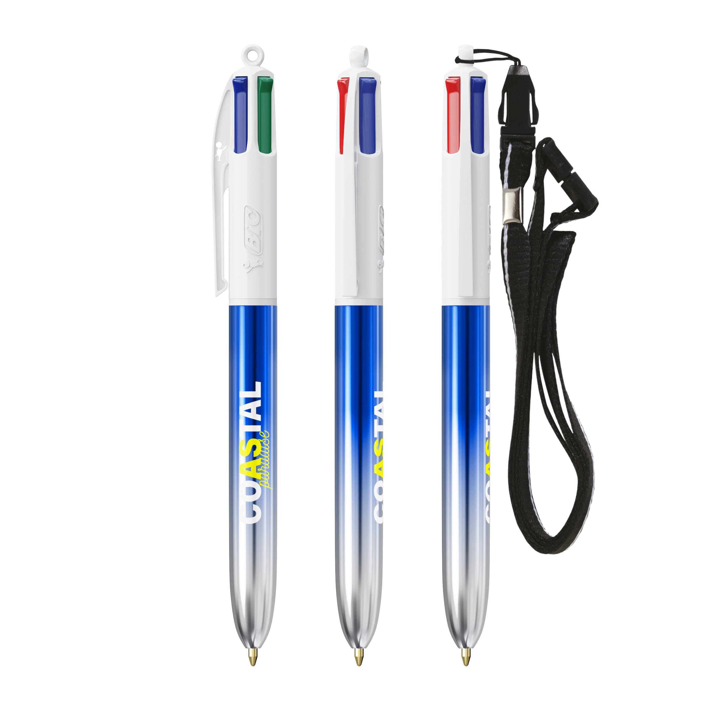 Bolígrafo BIC® 4 COLOURS® BICOLOR + LANYARD