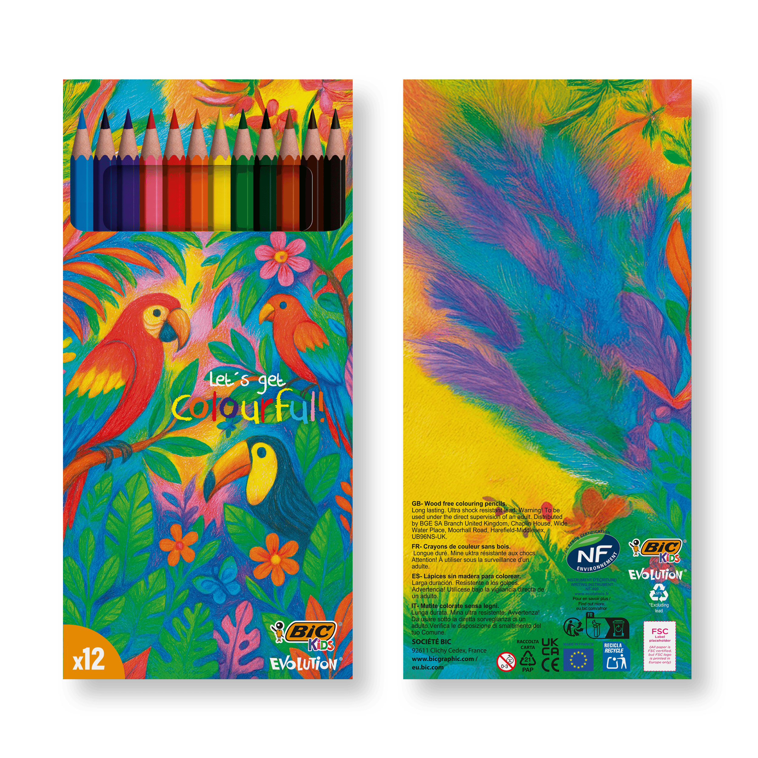 Lápices de colores BIC® KIDS EVOLUTION® × 12