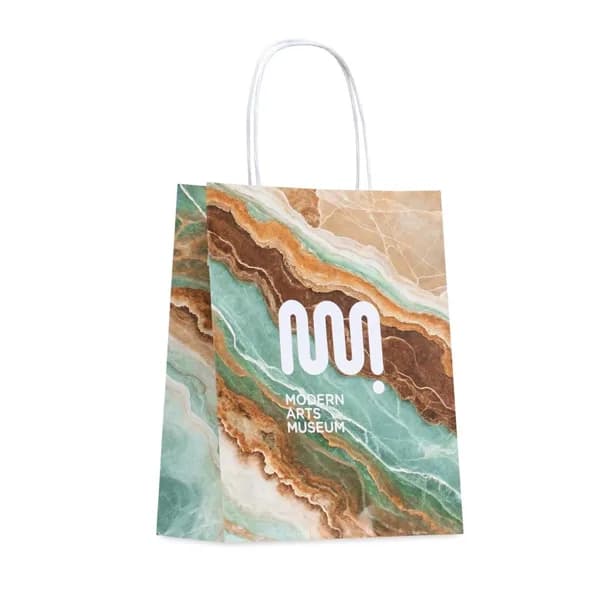 Bolsa de papel dúplex mate, 18 × 23 cm