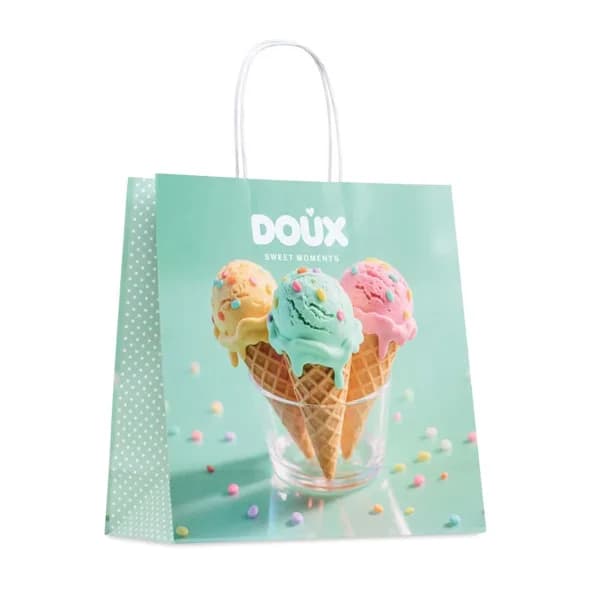 Bolsa de papel dúplex mate, 31 × 31 cm