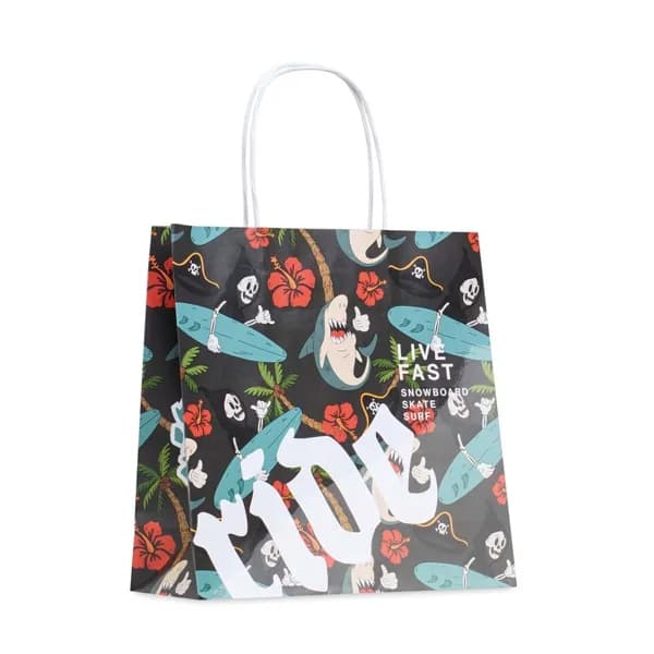 Bolsa de papel kraft brillante, 24 × 24 cm