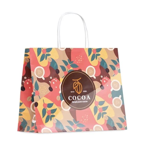 Bolsa de papel kraft brillante, 31 × 25 cm