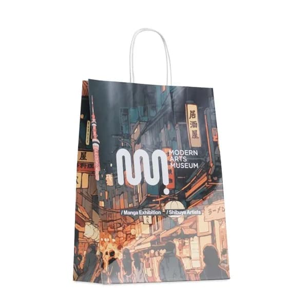 Bolsa de papel kraft brillante, 31 × 41 cm