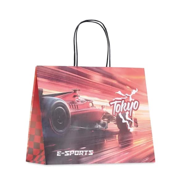 Bolsa de papel kraft blanco, 31 × 25 cm