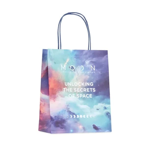 Bolsa de papel kraft blanco, 31 × 41 cm