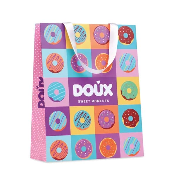 Bolsa de papel de alta gama plegable, 31 × 39 cm