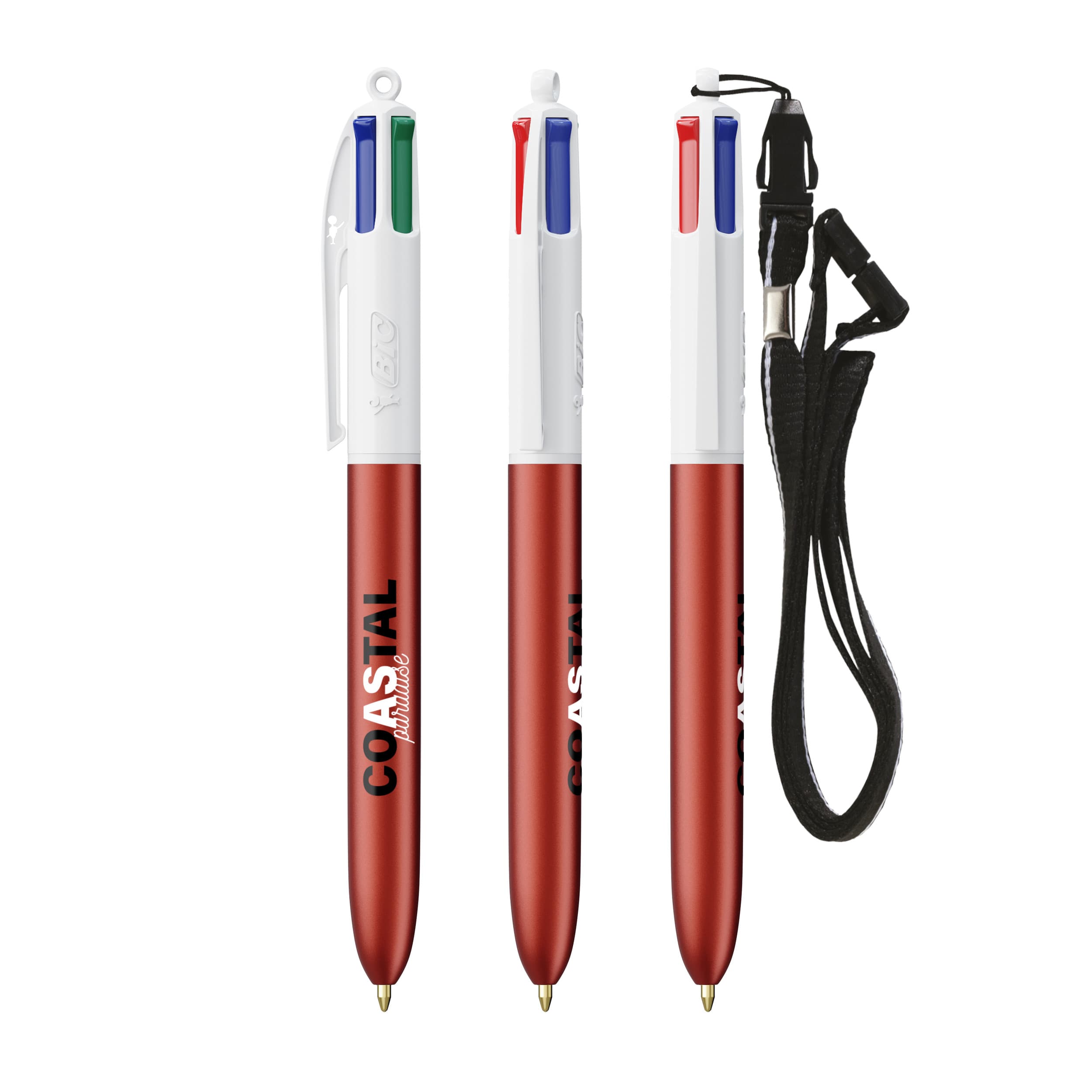 BIC® 4 COLOURS® GLACÉ + LANYARD-Bolígrafo