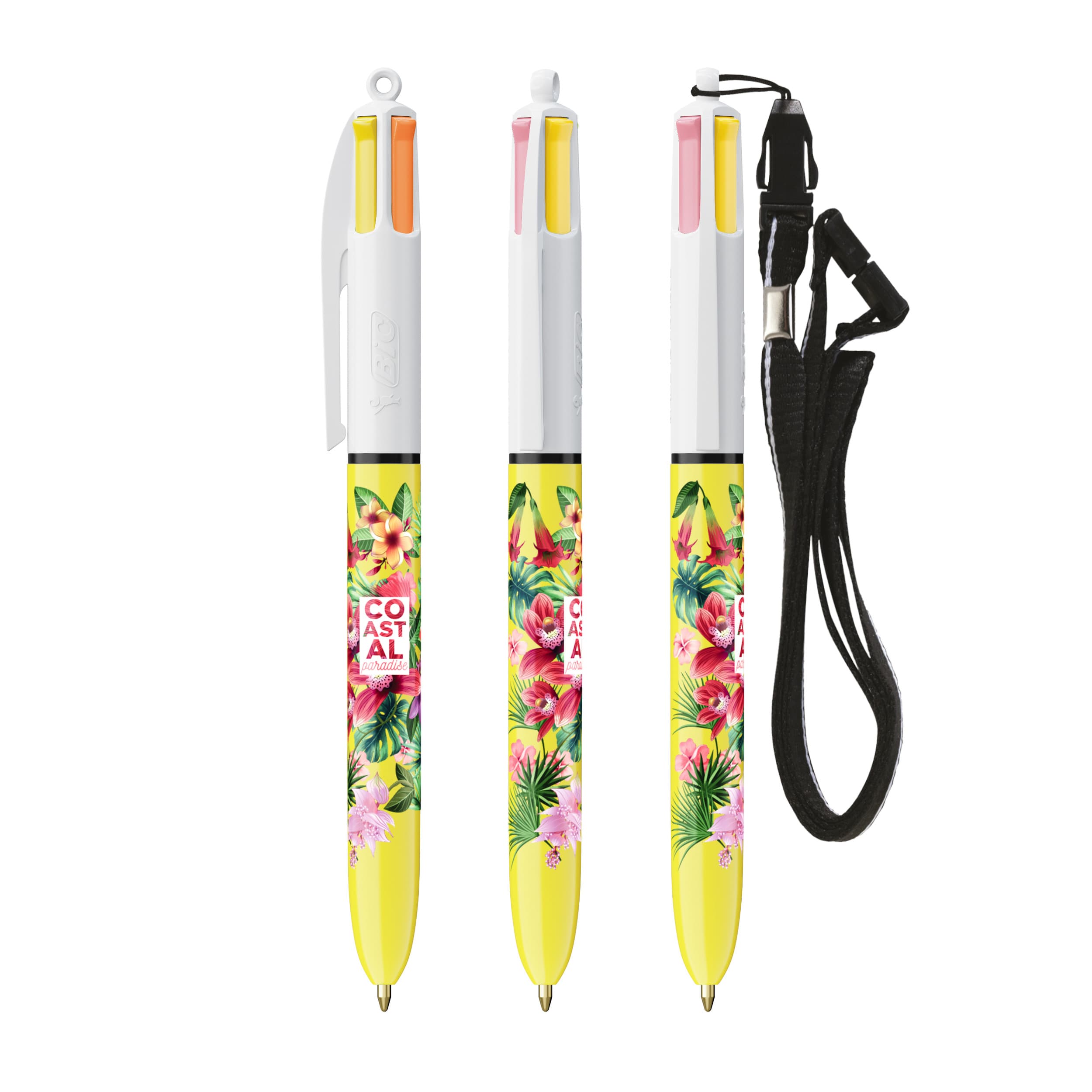 Bolígrafo BIC® 4 COLOURS® SUN + LANYARD
