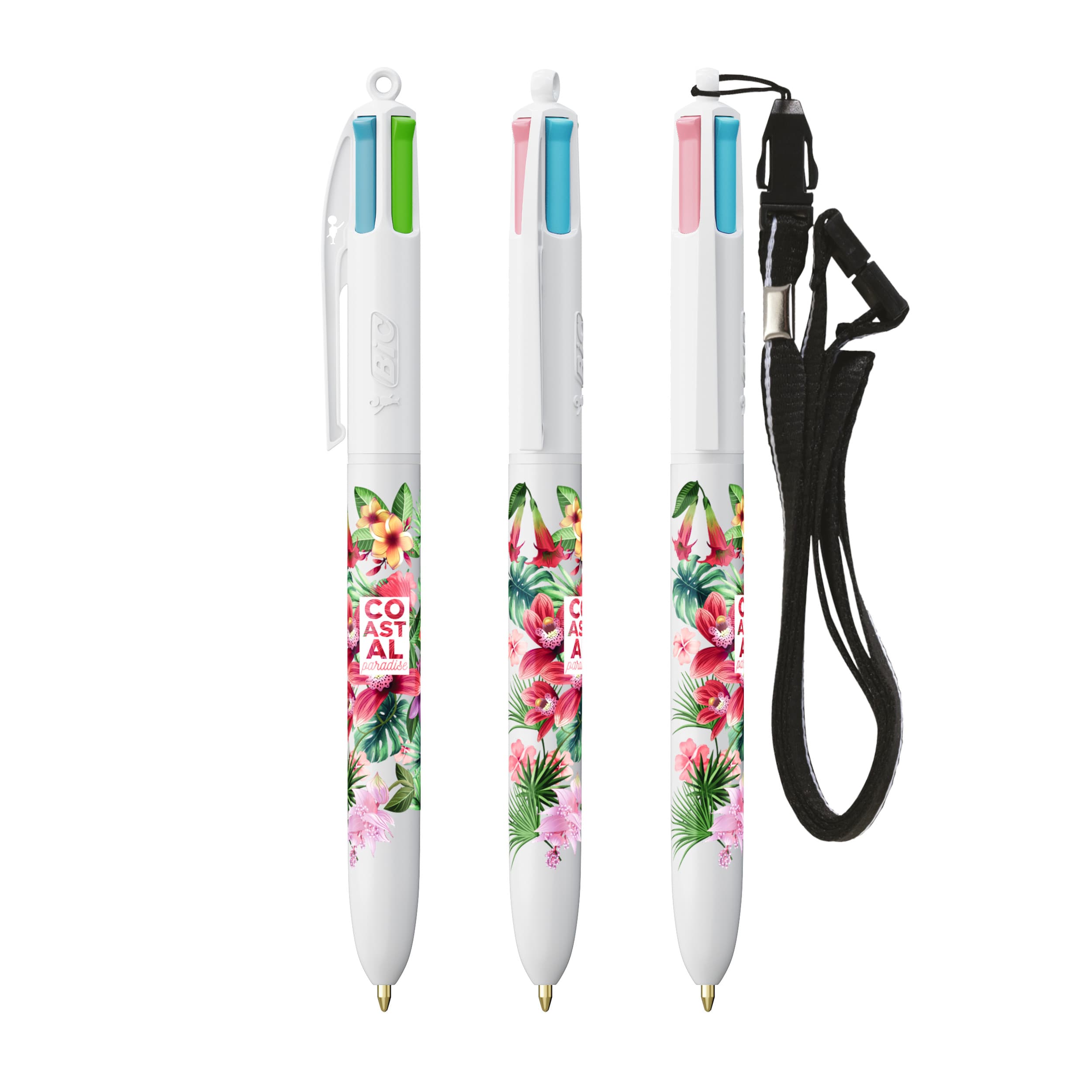 Bolígrafo BIC® 4 COLOURS® FASHION + LANYARD