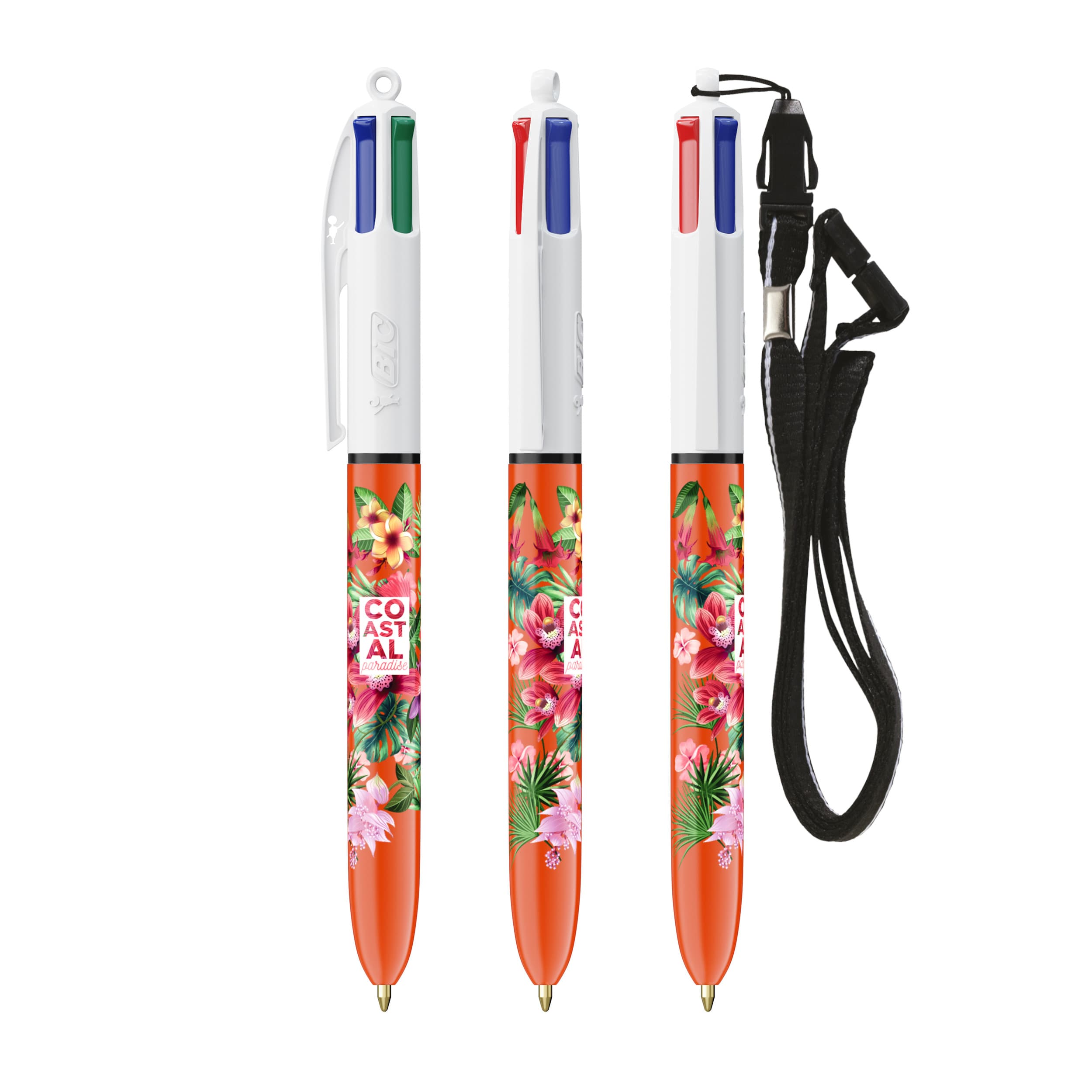 Bolígrafo BIC® 4 COLOURS® FINE + LANYARD