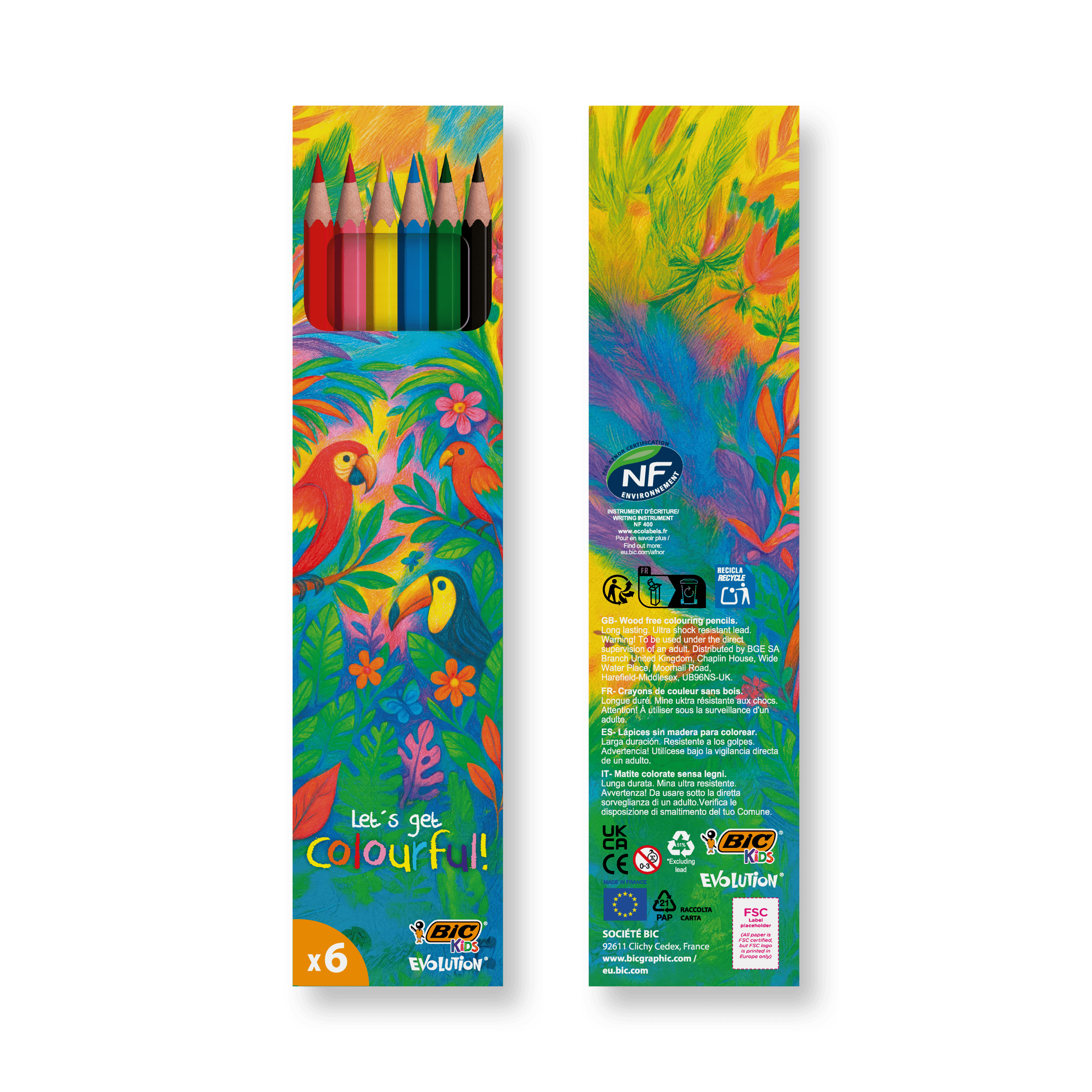 Lápices de colores BIC® KIDS EVOLUTION® × 6